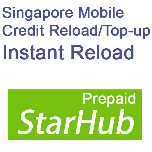 [Singapore] STARHUB Mobile /Cellphone Prepaid Card Online Recharge/Reload/Top-up Credit (Must be prepaid no)
